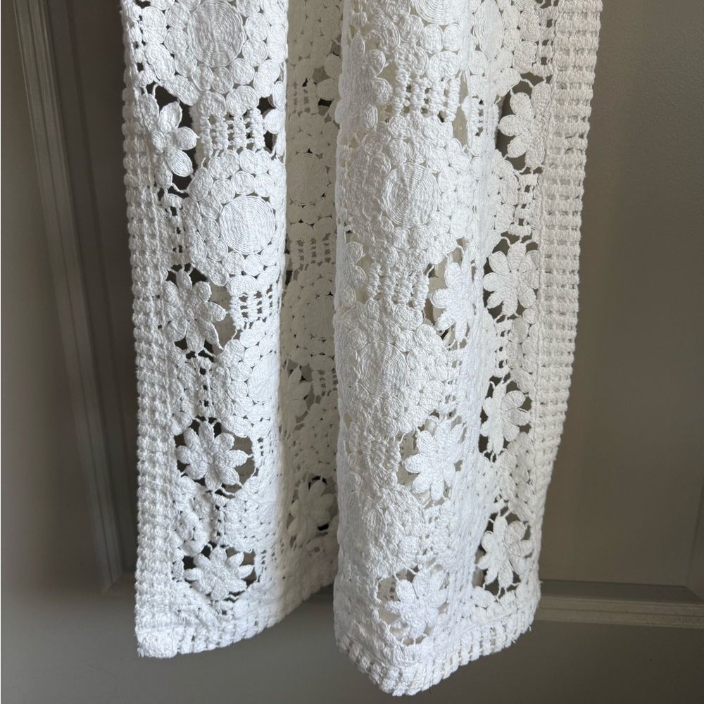 Elie Saab White Crochet One-Shoulder Cutout Gown - Picture 14 of 16